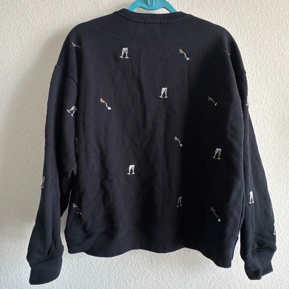 Rails The varsity sweatshirt Black Champagne Embroidery - Picture 7 of 7